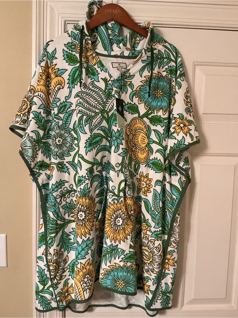 Tuckernuck Beach Lagoon Wildflower Terry Cabana Swim Coverup Hoodie M/L NWT - Picture 8 of 14